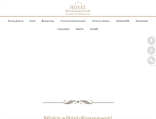Tablet Screenshot of hotelkongresowy.pl